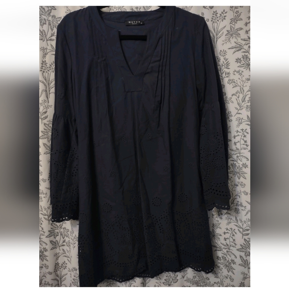 Maven West Midnight Blue Eyelet Blouse